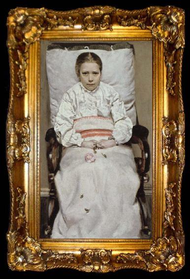 framed  Christian Krohg sick girl, ta009-2